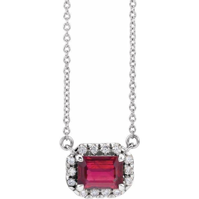 4 Prong 0.10 - 3.00 Carat Natural Ruby  Necklace