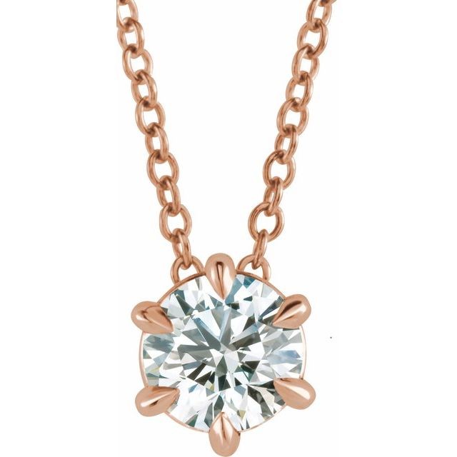 Ronaleah Natural Diamond 6 Prong  Necklace