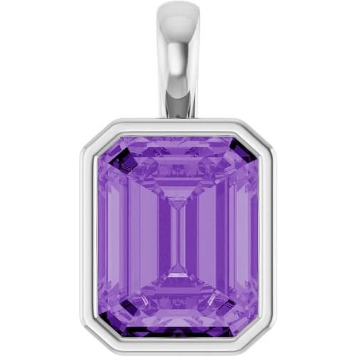 Pacquita Amethyst Bezel Set  Necklace