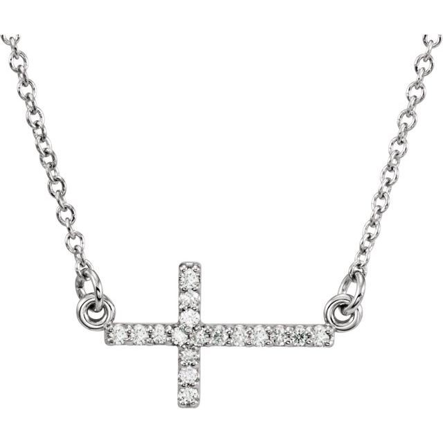 4 Prong Natural Diamond  Necklace