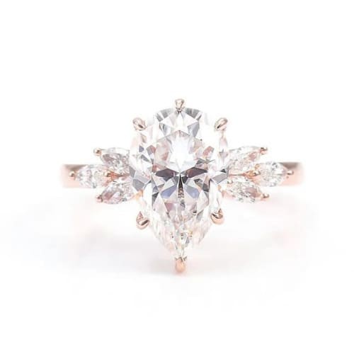 6 Prong Natural Diamond  Engagement Ring