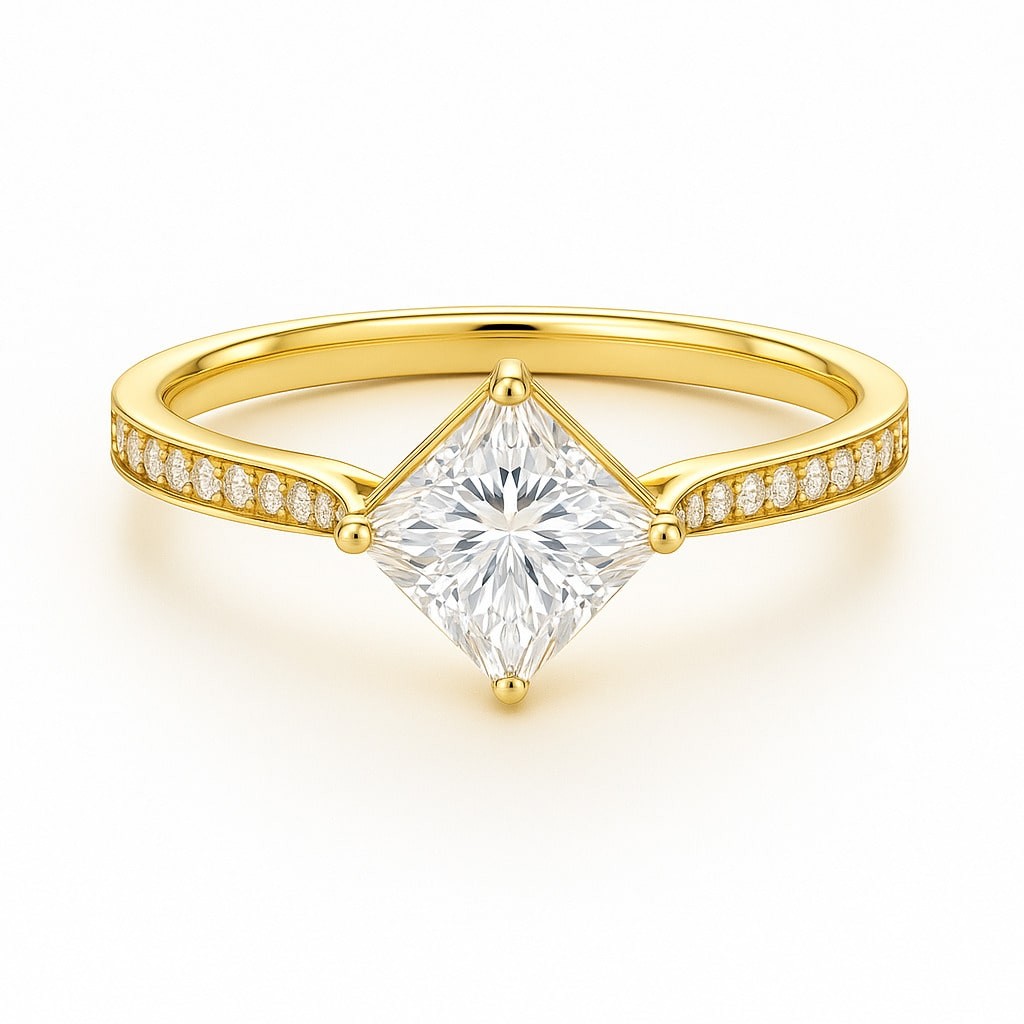 Belet Natural Diamond 4 Prong  Engagement Ring