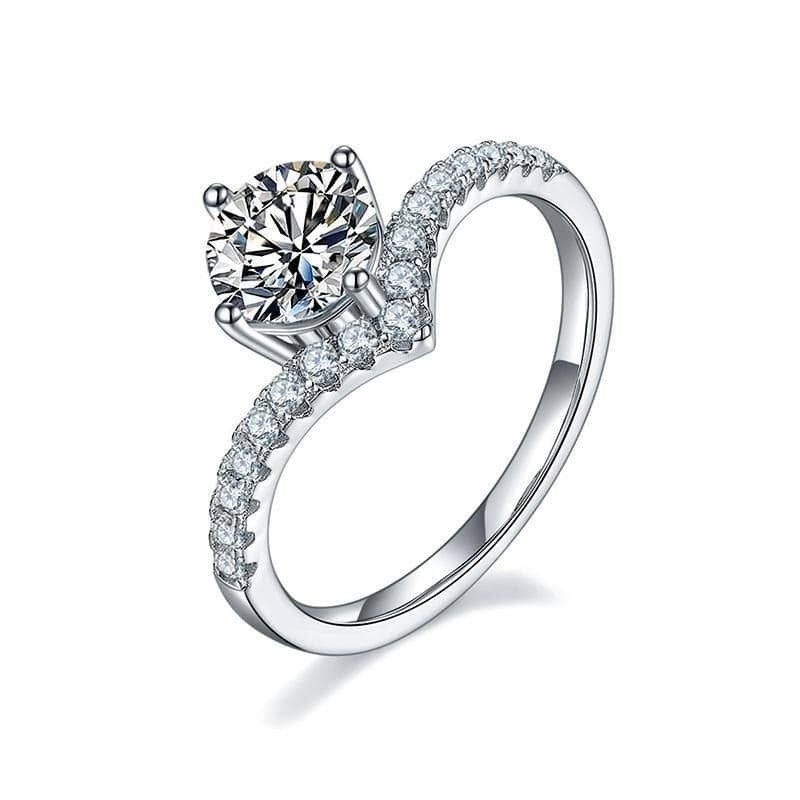 4 Prong Natural Diamond  Engagement Ring