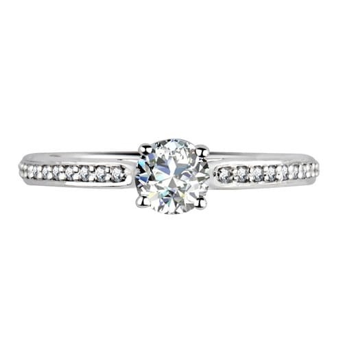 4 Prong Natural Diamond  Engagement Ring