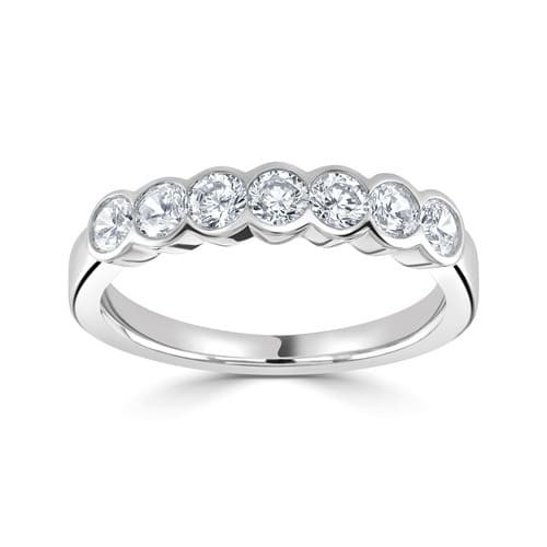 Bezel 0.30 - 2.10 Carat Natural  Diamond Ring