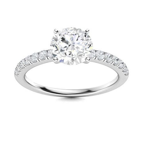4 Prong 0.20 - 3.00 Carat Natural Diamond  Engagement Ring