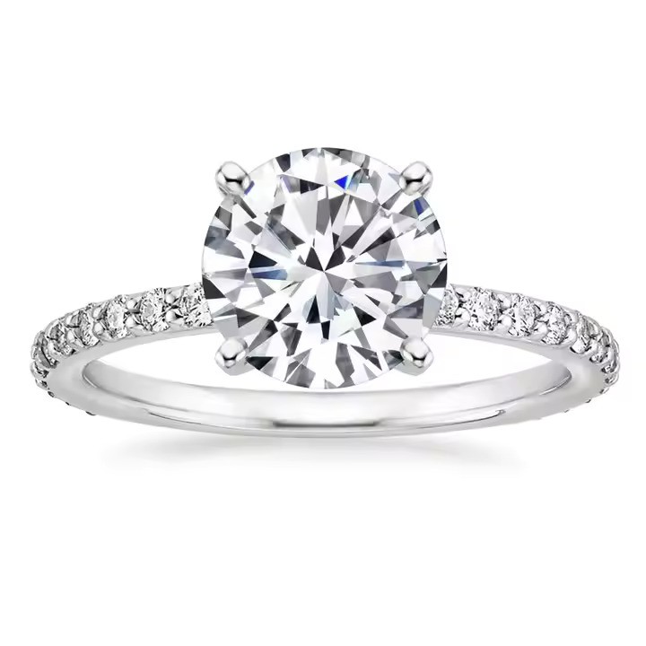 Prong 0.30 - 3.00 Carat Natural  Diamond Ring