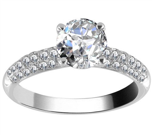 Prong Natural  Diamond Ring