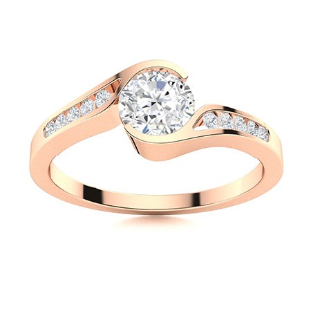 Tension Natural  Diamond Ring