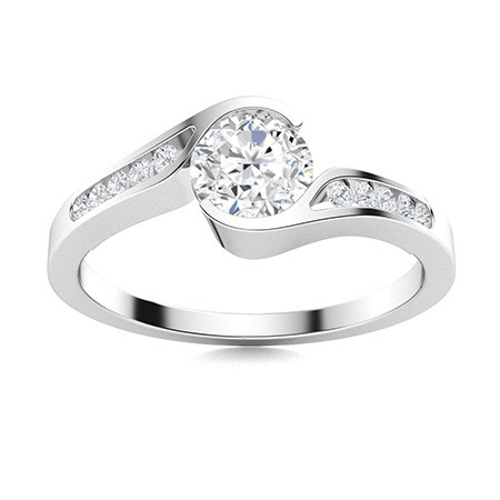 Tension Natural  Diamond Ring