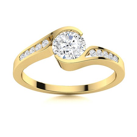 Tension Natural  Diamond Ring