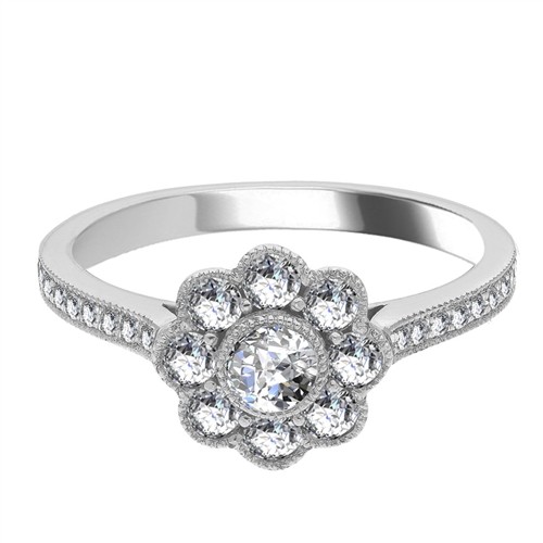 Bezel 0.10 Carat Natural  Diamond Ring