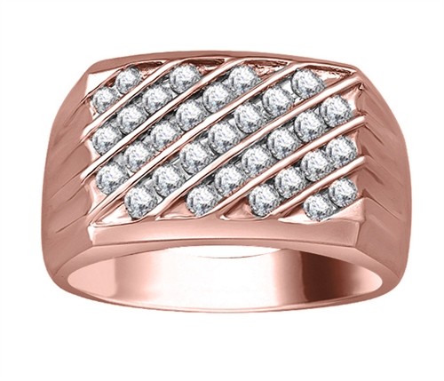 Channel Set Natural  Diamond Ring