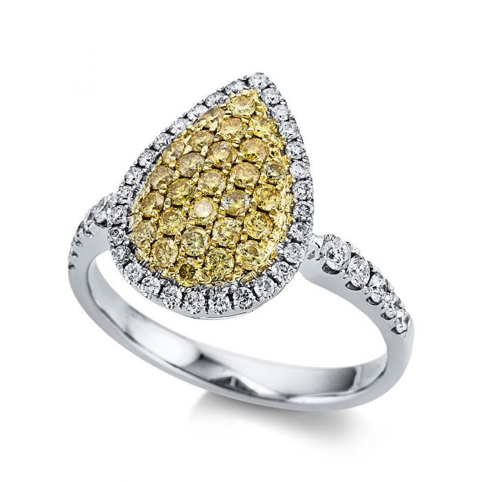 Prong Yellow  Diamond Ring