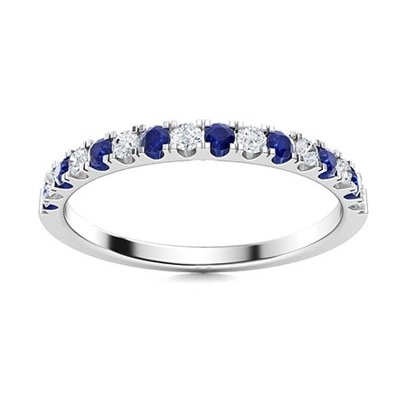 Enim Blue Sapphire Prong  Diamond Ring