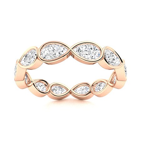 Bezel Natural  Diamond Ring