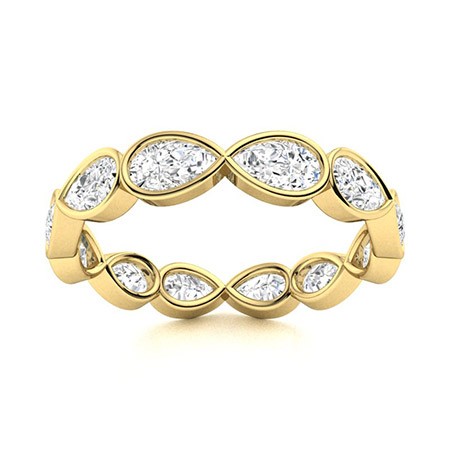 Bezel Natural  Diamond Ring