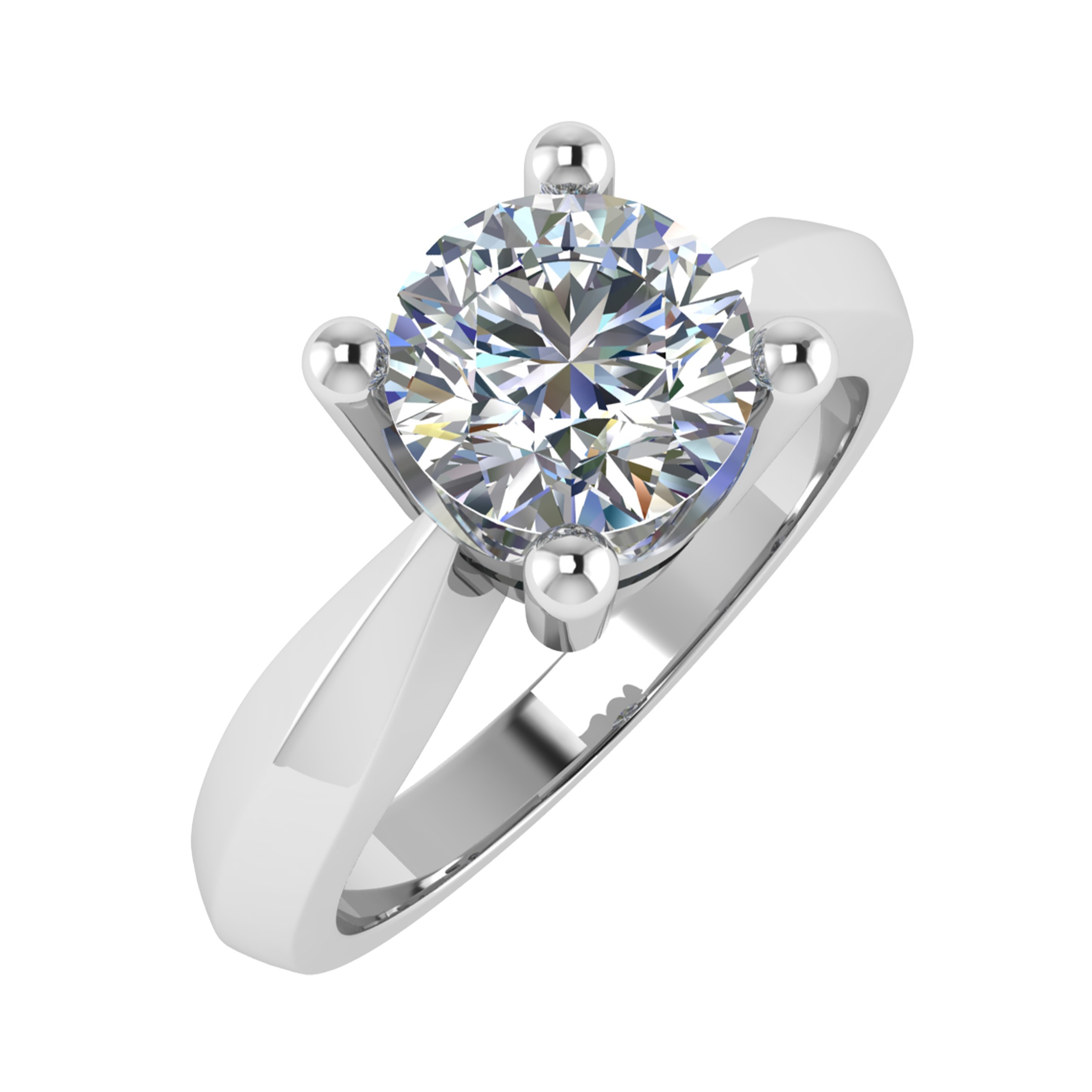 Ceana Natural 4 Prong  Diamond Ring