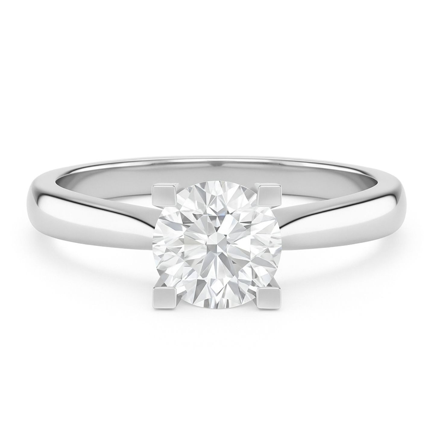 4 Prong Natural  Diamond Ring