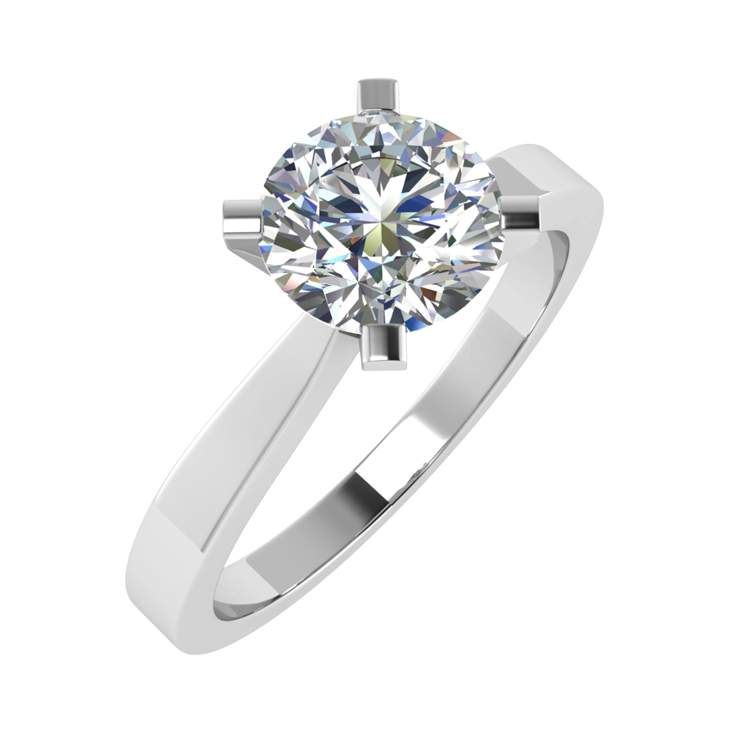 Cecille Natural 4 Prong  Diamond Ring