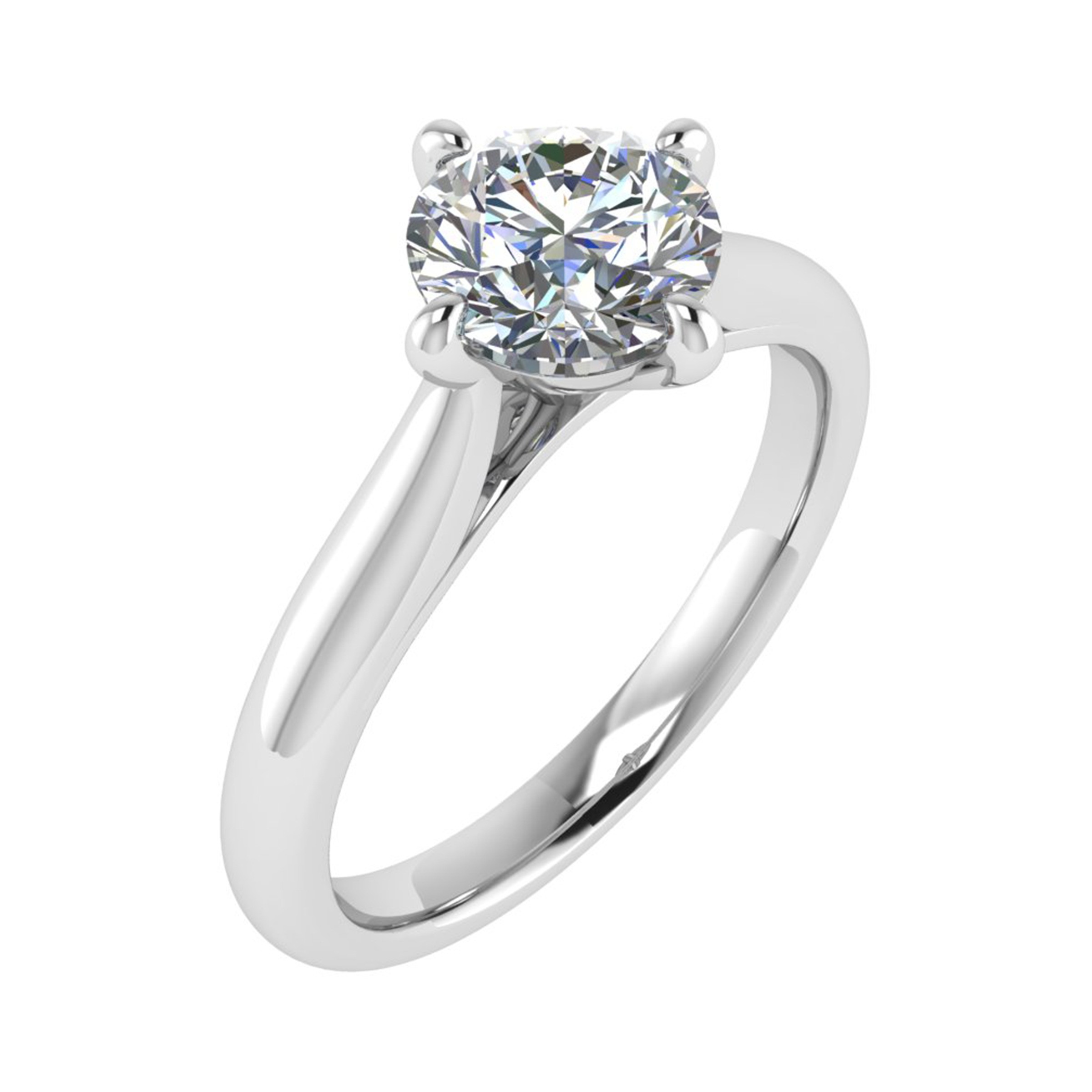 4 Prong Natural  Diamond Ring