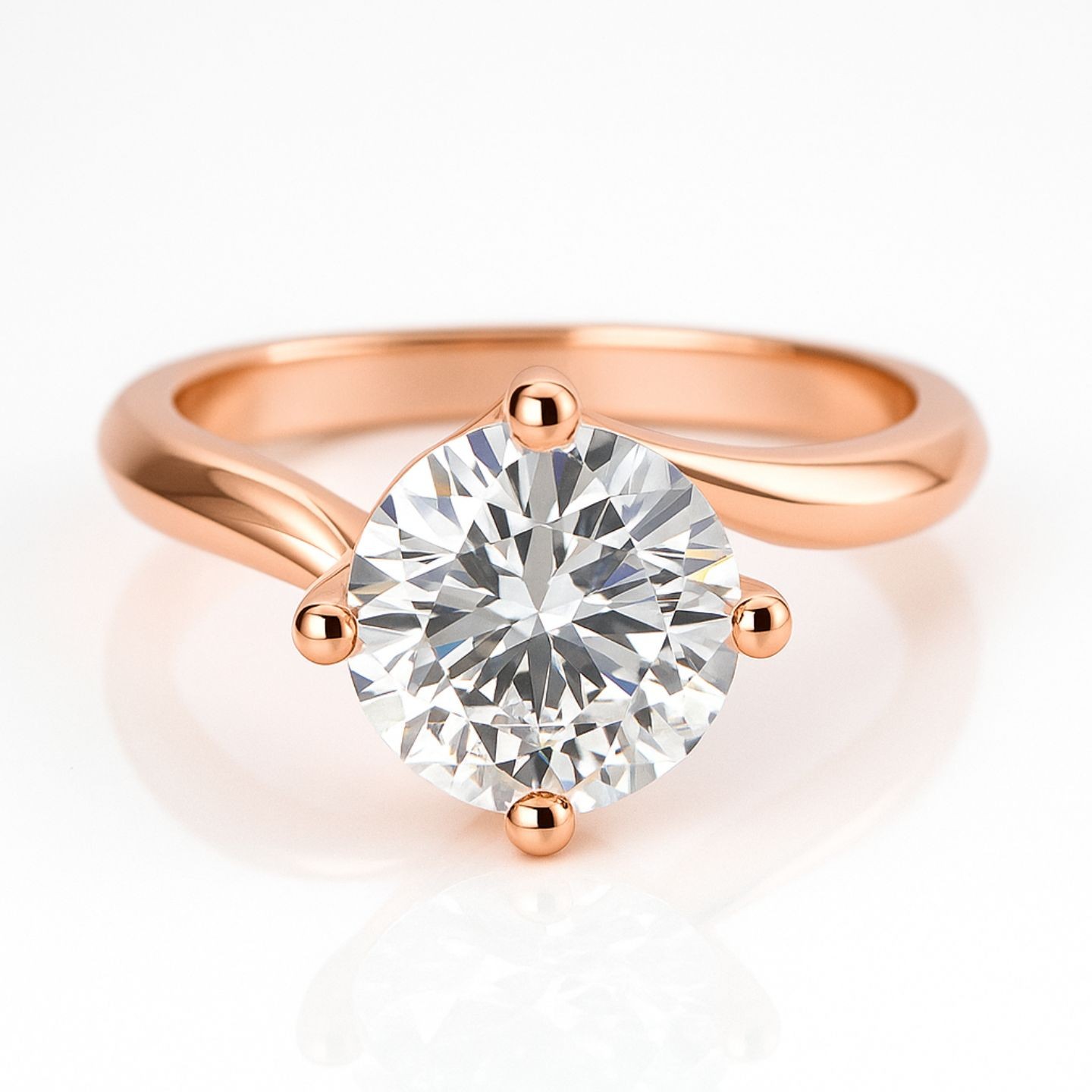 Candyce Natural 4 Prong  Diamond Ring