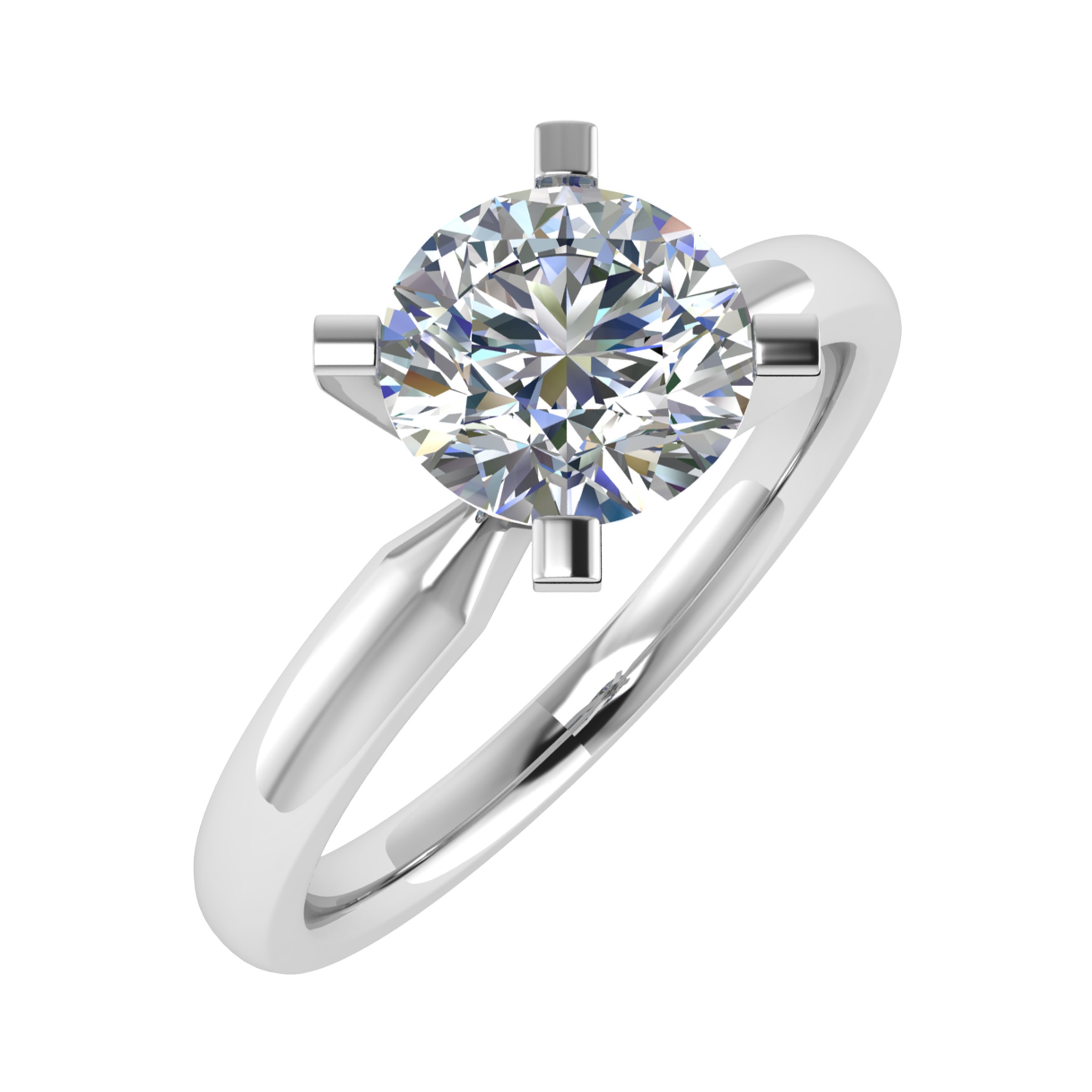 4 Prong Natural  Diamond Ring