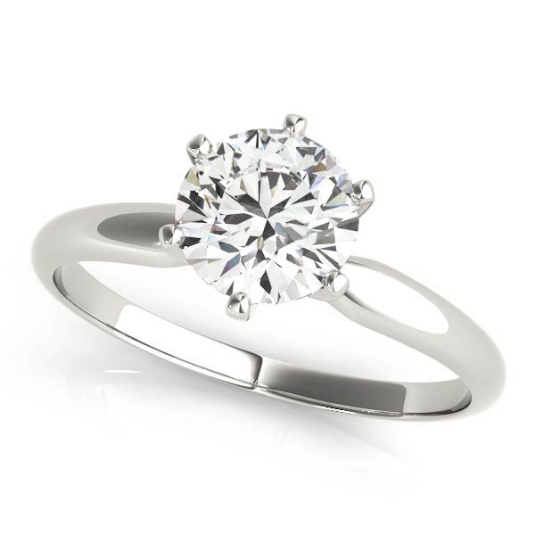 6 Prong Natural Diamond  Engagement Ring