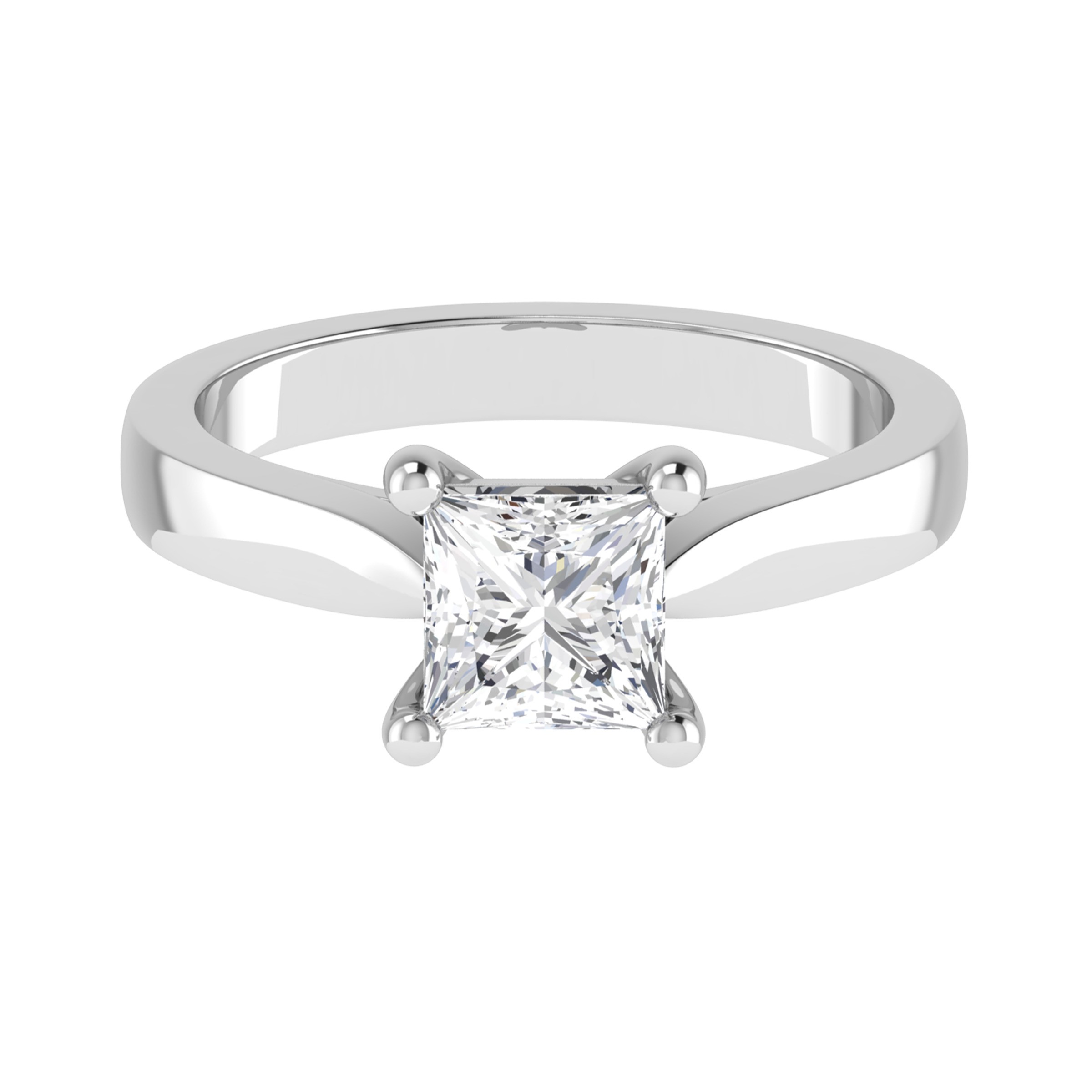 4 Prong Natural Diamond  Engagement Ring