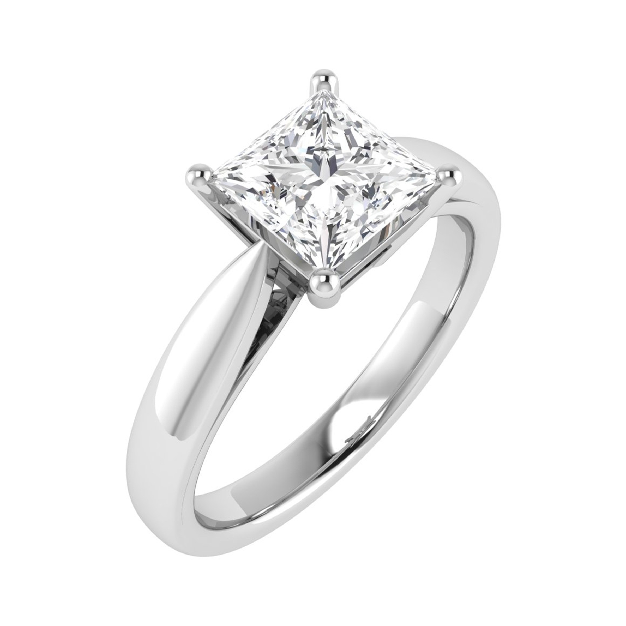 4 Prong Natural Diamond  Engagement Ring