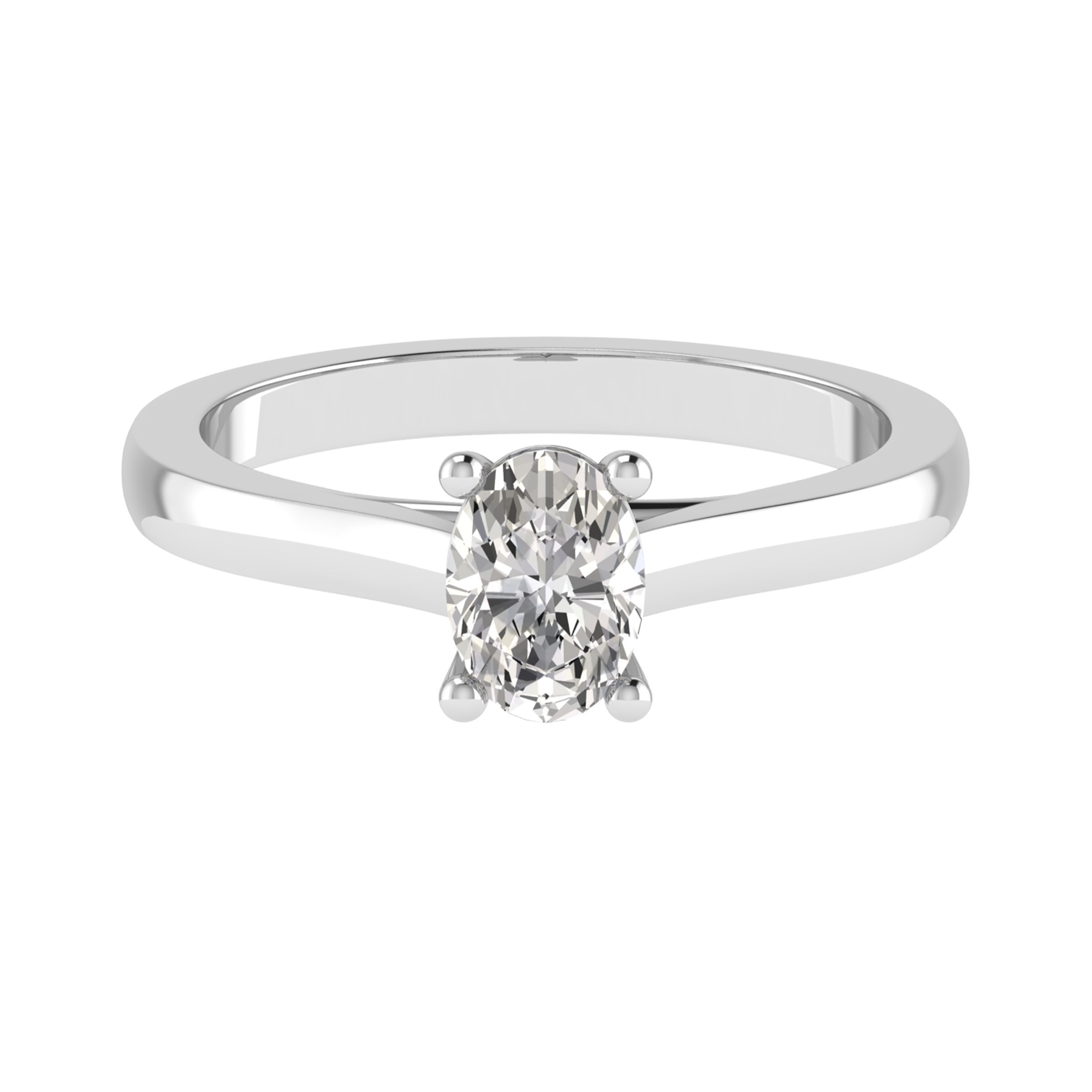 4 Prong Natural Diamond  Engagement Ring