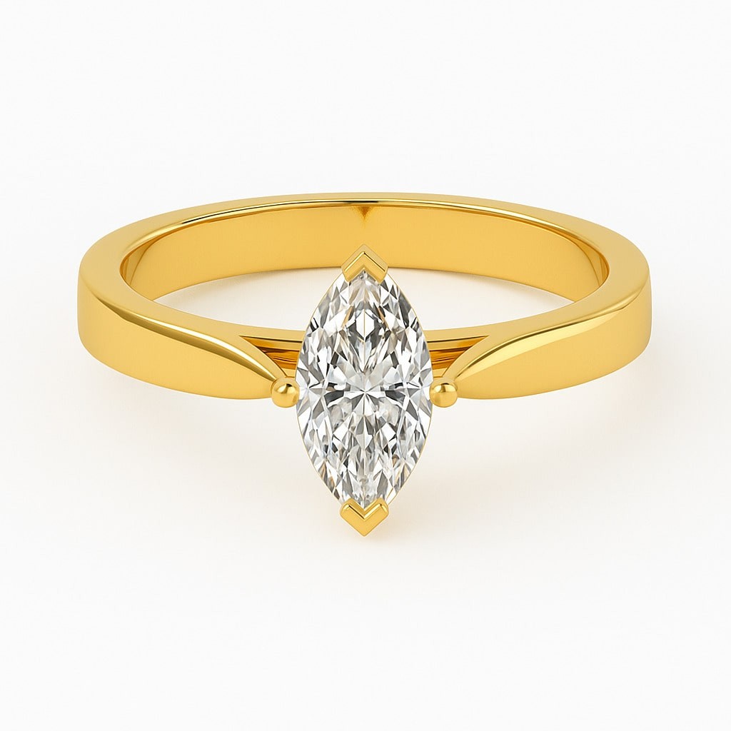 4 Prong Natural Diamond  Engagement Ring