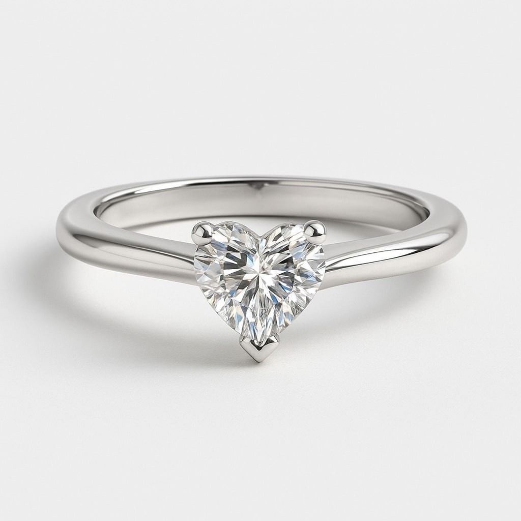 3 Prong Natural Diamond  Engagement Ring
