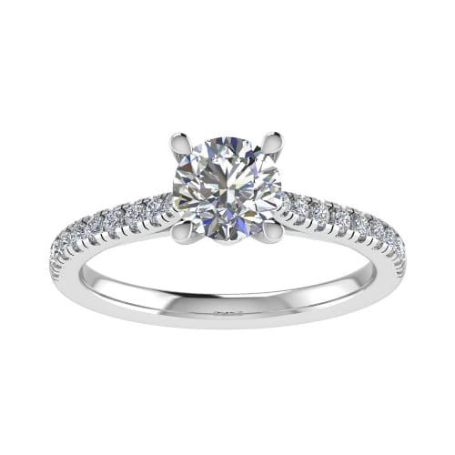 4 Prong Natural Diamond  Engagement Ring