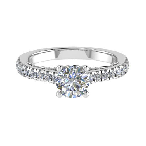 4 Prong Natural Diamond  Engagement Ring