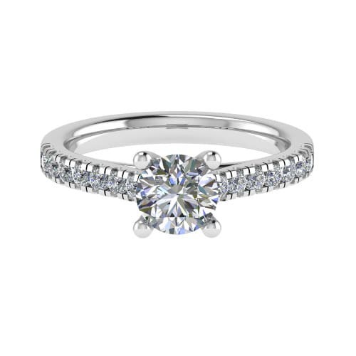 4 Prong Natural Diamond  Engagement Ring