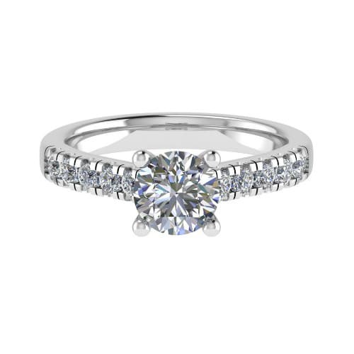 4 Prong Natural Diamond  Engagement Ring