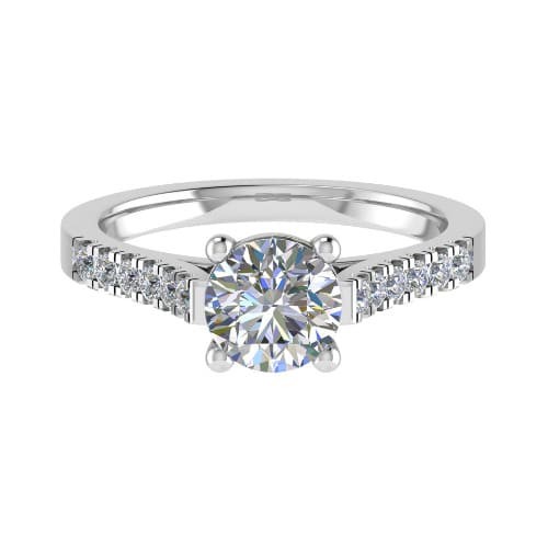 4 Prong Natural Diamond  Engagement Ring