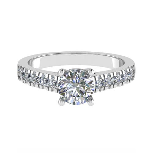 4 Prong Natural Diamond  Engagement Ring