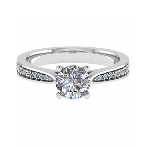 Chencha Natural Diamond 4 Prong  Engagement Ring
