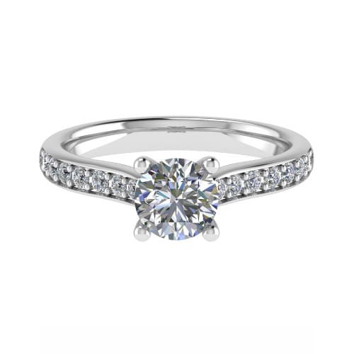 4 Prong Natural Diamond  Engagement Ring