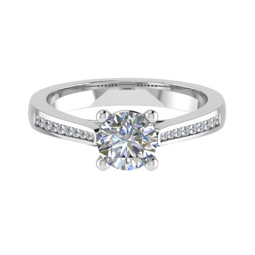 4 Prong Natural Diamond  Engagement Ring