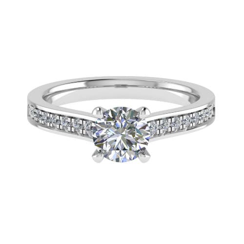 4 Prong Natural Diamond  Engagement Ring