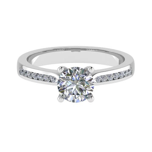 4 Prong Natural Diamond  Engagement Ring