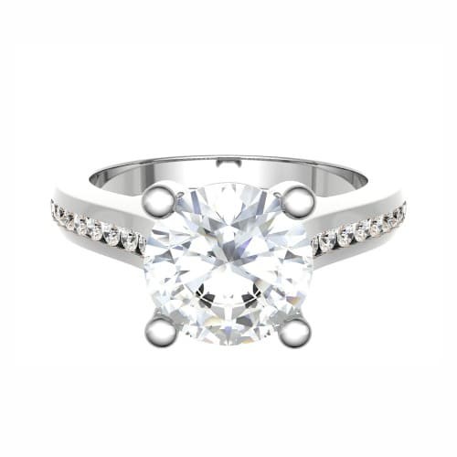 4 Prong Natural Diamond  Engagement Ring