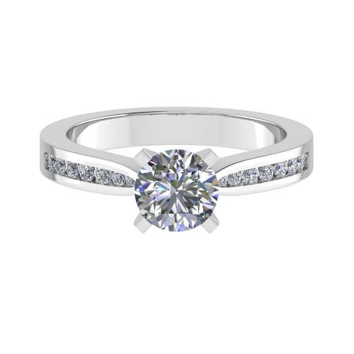4 Prong Natural Diamond  Engagement Ring
