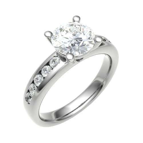 4 Prong Natural Diamond  Engagement Ring