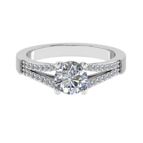 4 Prong Natural Diamond  Engagement Ring