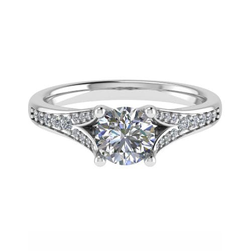 4 Prong Natural Diamond  Engagement Ring