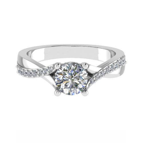 4 Prong Natural Diamond  Engagement Ring